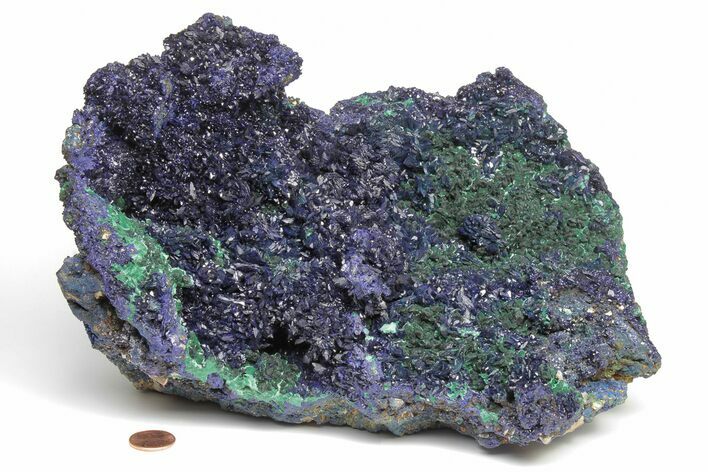 Huge, Azurite Crystal and Malachite Cluster - China #205164
